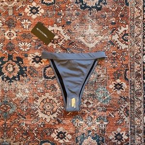 PLT Charcoal High Leg Elasticated Bikini Bottom